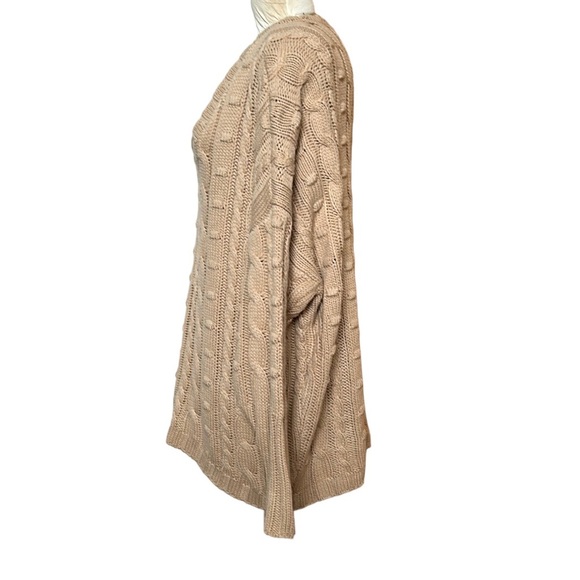 AFRM Bostom Oversized Long Cable Knit Sweater in Sand M/L - Picture 5 of 10